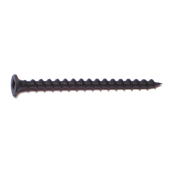 Buildright Drywall Screw, 8 x 21/2 in, Steel, Flat Head Square Drive